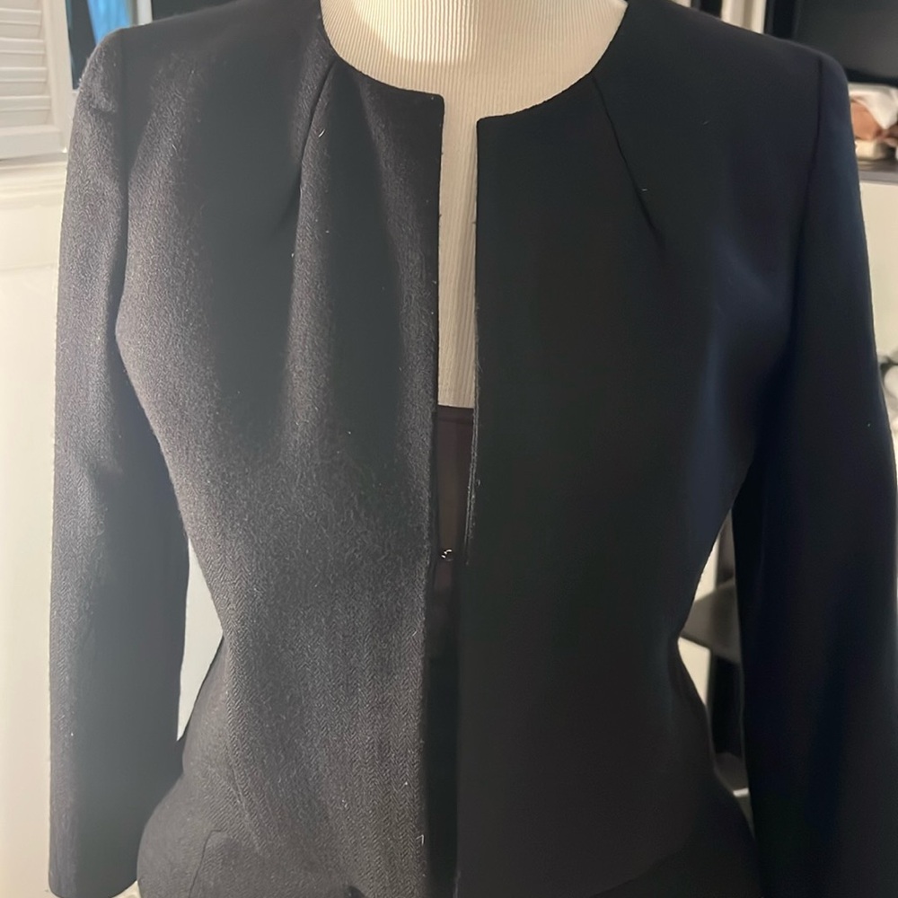 Black 100% J. Crew Skirt Suit Size 6